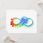 Infinity with Rainbow Jellyfish Karte (Vorderseite/Rückseite Beispiel)