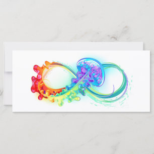 Infinity with Rainbow Jellyfish Karte