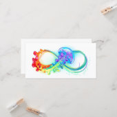 Infinity with Rainbow Jellyfish Karte (Vorderseite/Rückseite Beispiel)