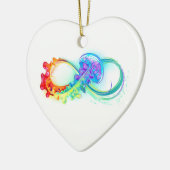 Infinity with Rainbow Jellyfish Keramik Ornament (Links)