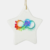 Infinity with Rainbow Jellyfish Keramik Ornament (Rechts)