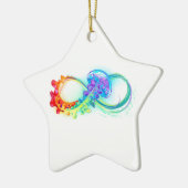 Infinity with Rainbow Jellyfish Keramik Ornament (Links)