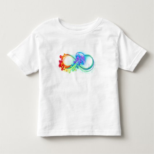 Infinity with Rainbow Jellyfish Kleinkind T-shirt (Vorderseite)
