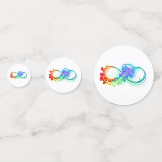 Infinity with Rainbow Jellyfish Konfetti (Vorderseiten)