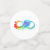 Infinity with Rainbow Jellyfish Konfetti (Klein Vorderseite)