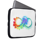 Infinity with Rainbow Jellyfish Laptopschutzhülle (Vorne Rechts)