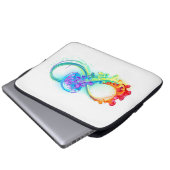 Infinity with Rainbow Jellyfish Laptopschutzhülle (Vorne Knopf)