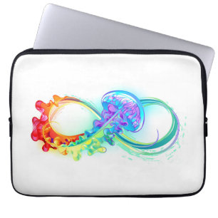 Infinity with Rainbow Jellyfish Laptopschutzhülle