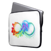 Infinity with Rainbow Jellyfish Laptopschutzhülle (Vorderseite Links)