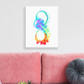 Infinity with Rainbow Jellyfish Leinwanddruck (Insitu (Wohnzimmer))
