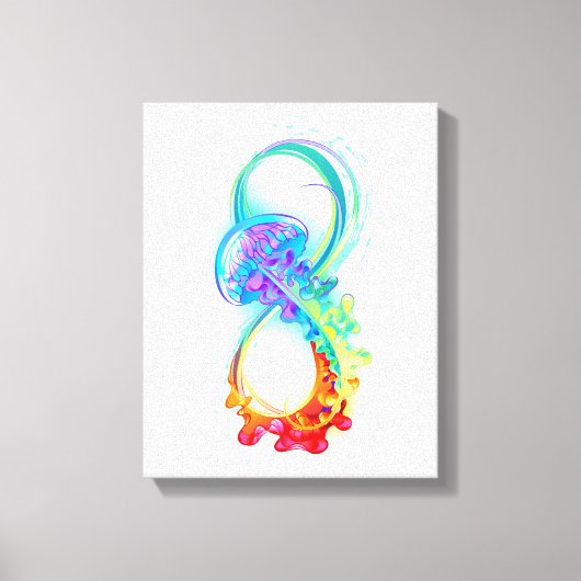 Infinity with Rainbow Jellyfish Leinwanddruck (Vorderseite)