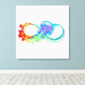 Infinity with Rainbow Jellyfish Leinwanddruck (Insitu (Holzboden))