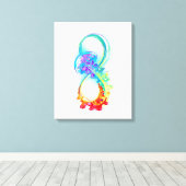 Infinity with Rainbow Jellyfish Leinwanddruck (Insitu (Holzboden))