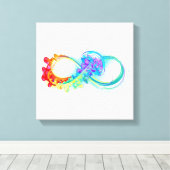 Infinity with Rainbow Jellyfish Leinwanddruck (Insitu (Holzboden))