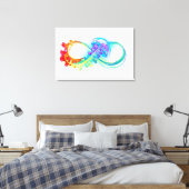 Infinity with Rainbow Jellyfish Leinwanddruck (Insitu (Schlafzimmer))