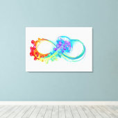Infinity with Rainbow Jellyfish Leinwanddruck (Insitu (Holzboden))