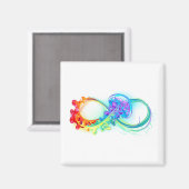 Infinity with Rainbow Jellyfish Magnet (Vorderseite/Rückseite)