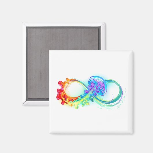 Infinity with Rainbow Jellyfish Magnet (Vorderseite/Rückseite)