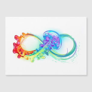 Infinity with Rainbow Jellyfish Magnetkarte