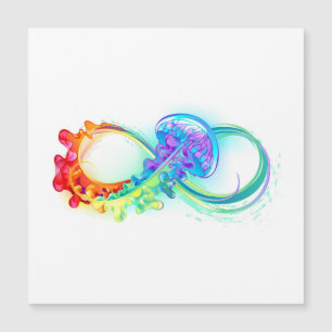 Infinity with Rainbow Jellyfish Magnetkarte