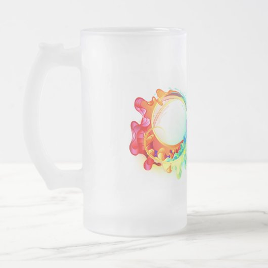 Infinity with Rainbow Jellyfish Mattglas Bierglas (Links)