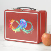 Infinity with Rainbow Jellyfish Metall Brotdose (Beispiel)