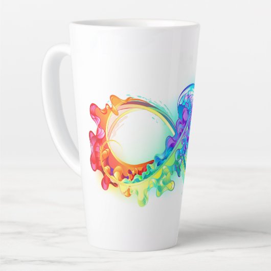 Infinity with Rainbow Jellyfish Milchtasse (Linke Ecke)