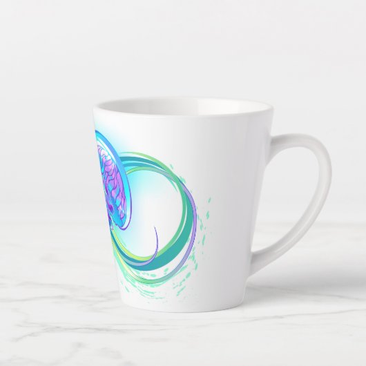 Infinity with Rainbow Jellyfish Milchtasse (Rechts)