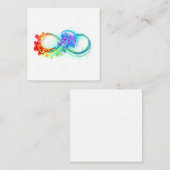 Infinity with Rainbow Jellyfish Mitteilungskarte (Vorne/Hinten)