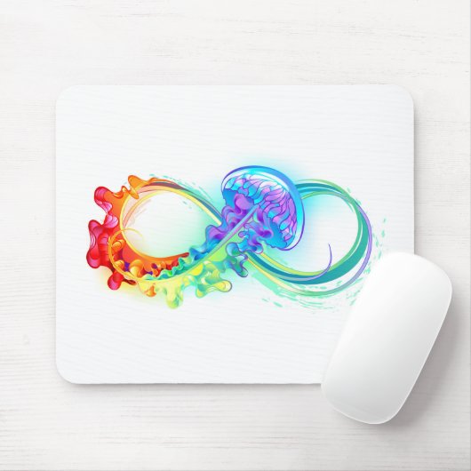 Infinity with Rainbow Jellyfish Mousepad (Mit Mouse)