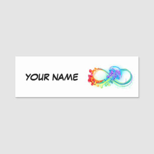 Infinity with Rainbow Jellyfish Namensschild