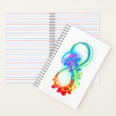 Infinity with Rainbow Jellyfish Notizblock (Innen)