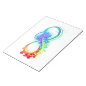 Infinity with Rainbow Jellyfish Notizblock (angewinkelt)