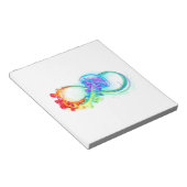 Infinity with Rainbow Jellyfish Notizblock (angewinkelt)
