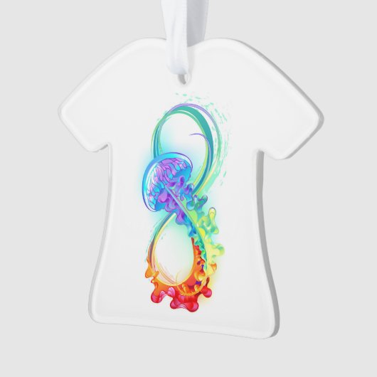 Infinity with Rainbow Jellyfish Ornament (Vorderseite)