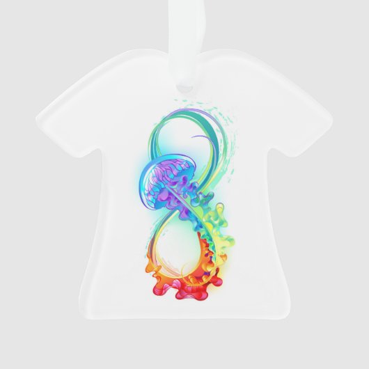 Infinity with Rainbow Jellyfish Ornament (Vorderseite)