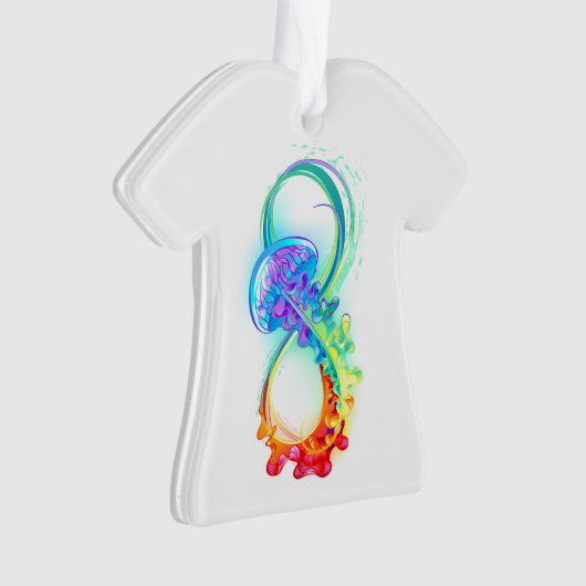 Infinity with Rainbow Jellyfish Ornament (Vorderseite)