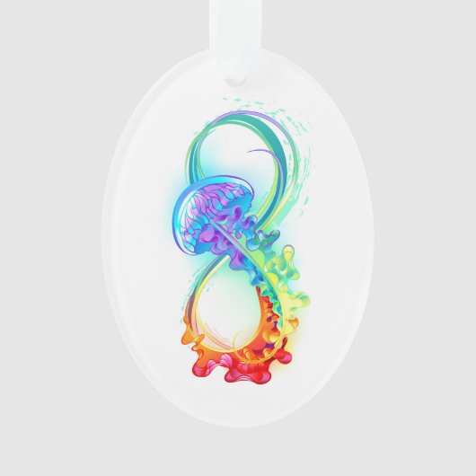 Infinity with Rainbow Jellyfish Ornament (Vorderseite)