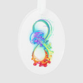 Infinity with Rainbow Jellyfish Ornament (Rückseite)