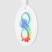 Infinity with Rainbow Jellyfish Ornament (Vorderseite)