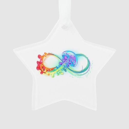 Infinity with Rainbow Jellyfish Ornament (Vorderseite)