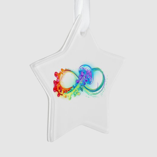 Infinity with Rainbow Jellyfish Ornament (Vorderseite)