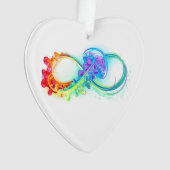 Infinity with Rainbow Jellyfish Ornament (Vorderseite)