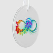 Infinity with Rainbow Jellyfish Ornament (Vorderseite)