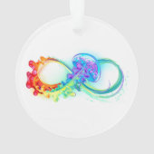 Infinity with Rainbow Jellyfish Ornament (Rückseite)