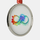 Infinity with Rainbow Jellyfish Ornament Aus Metall (Rechts)
