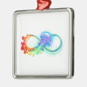 Infinity with Rainbow Jellyfish Ornament Aus Metall (Links)