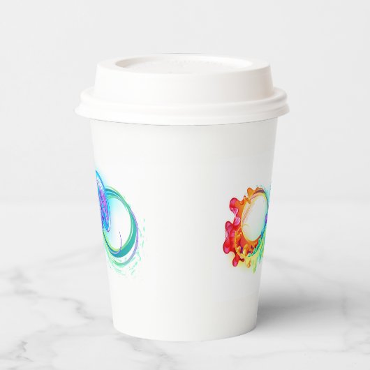 Infinity with Rainbow Jellyfish Pappbecher (Links)