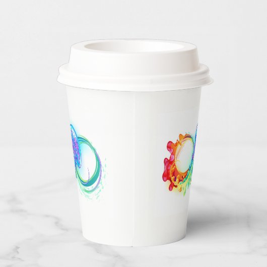 Infinity with Rainbow Jellyfish Pappbecher (Rechts)