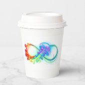 Infinity with Rainbow Jellyfish Pappbecher (Vorderseite)